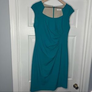 Calvin Klein Turquoise Suit Dress